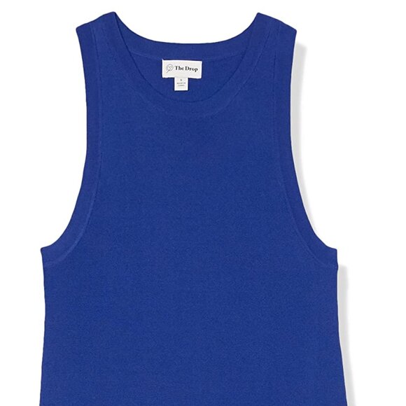 *NEW* The Drop - Women's Blue Dress: Gabriela High Neck Cut-in (M) - Picture 3 of 7